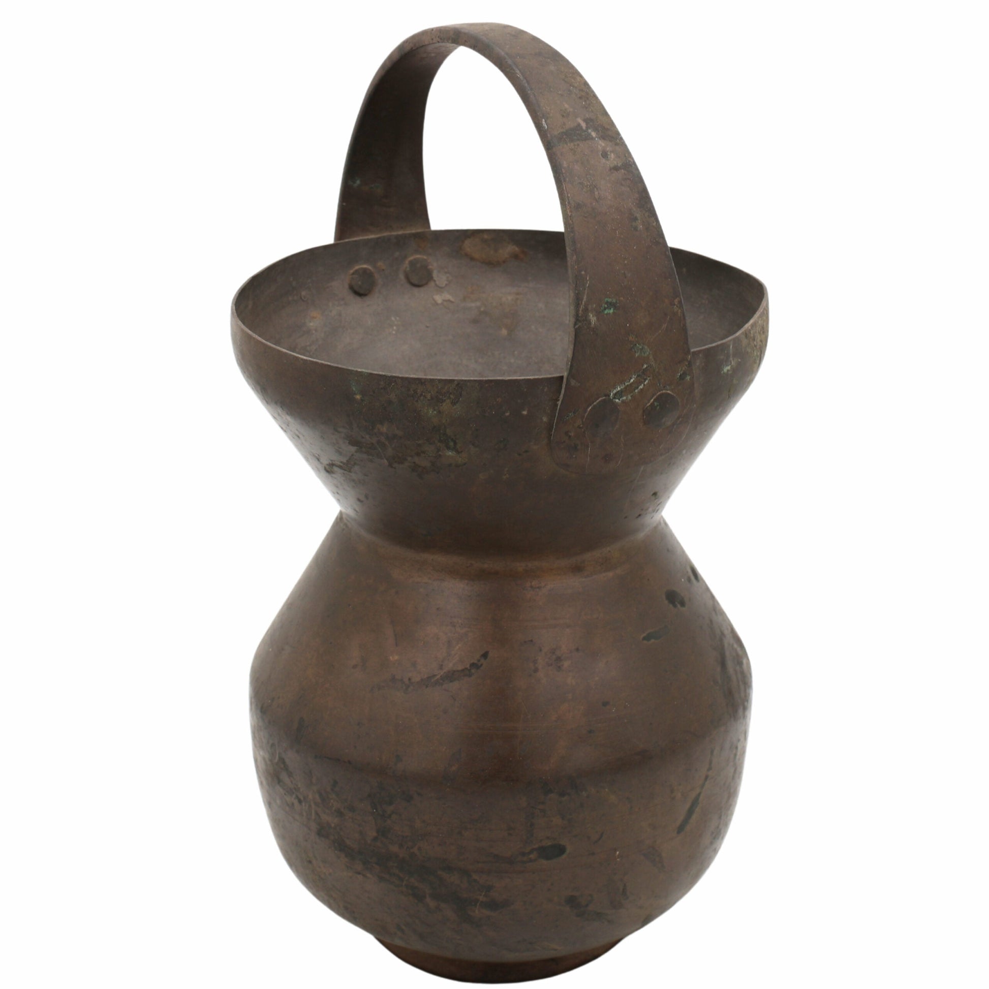 Brass Kamandalu Ganga Jali – Traditional Rishi Kamandal | Peetal Sage Water Pot for Puja, Abhishekam, Home Temple Decor,Brown, 12 Inch, 1 Piece