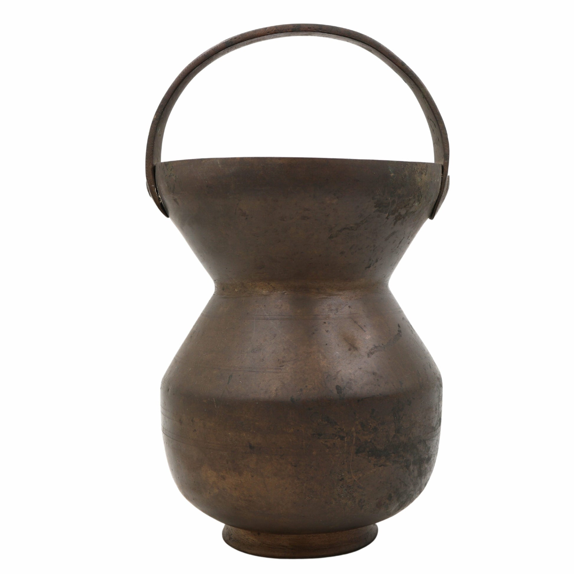 Brass Kamandalu Ganga Jali – Traditional Rishi Kamandal | Peetal Sage Water Pot for Puja, Abhishekam, Home Temple Decor,Brown, 12 Inch, 1 Piece