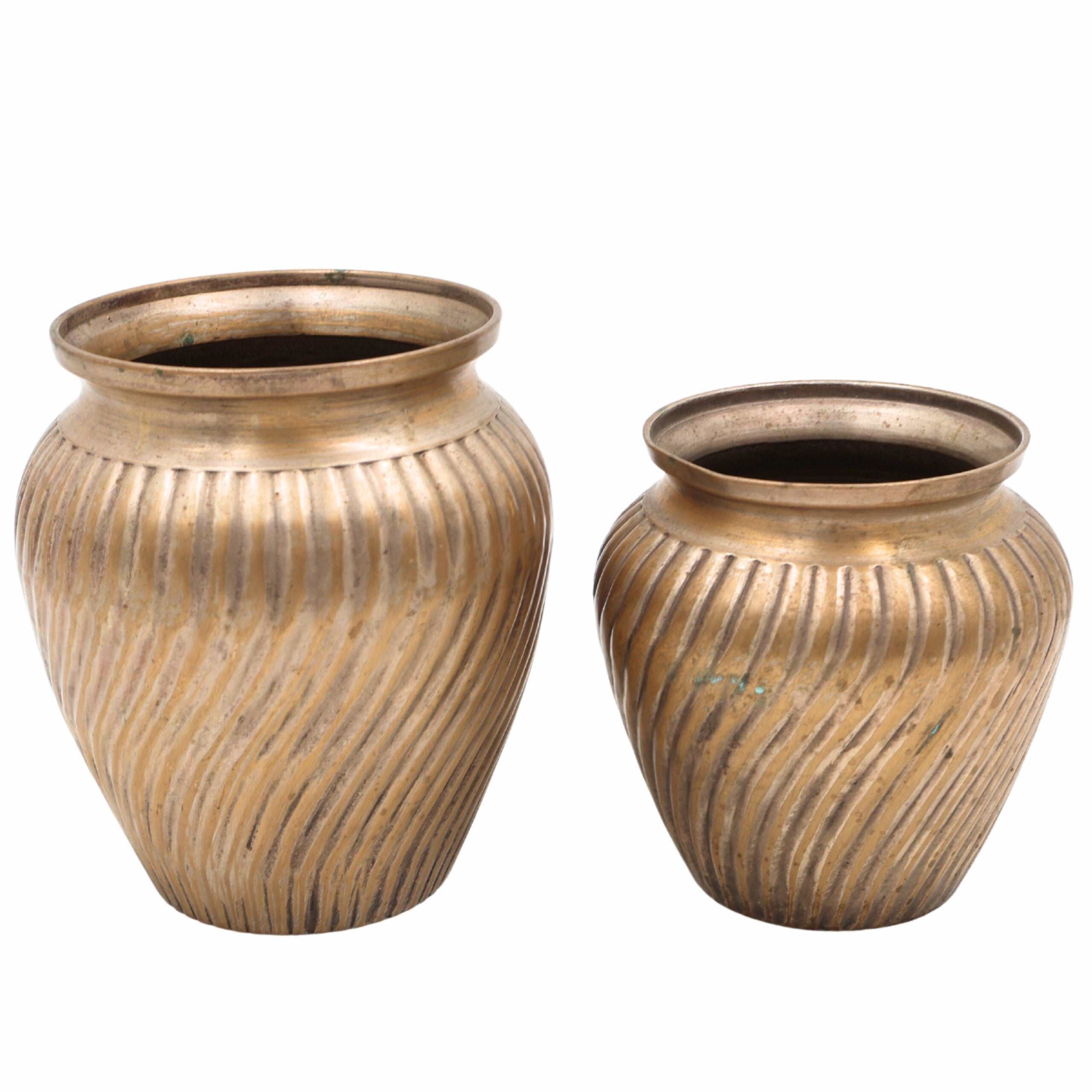 Bhunes Brass Vintage Flower Vase – Handcrafted Decorative Phooldaan For Home & Office Décor,Gold, 4.5 Inch, 1 Piece