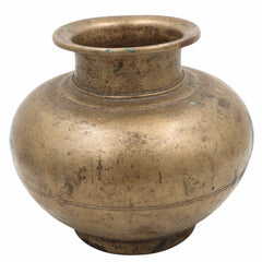 Bhunes Antique Brass Loota, Lota Poja Cambu, Water Loota, Jal Lota, Poja Cambu, Lotiya, Gangajali Stoup,Gold, 6.5 Inch, 1 Piece