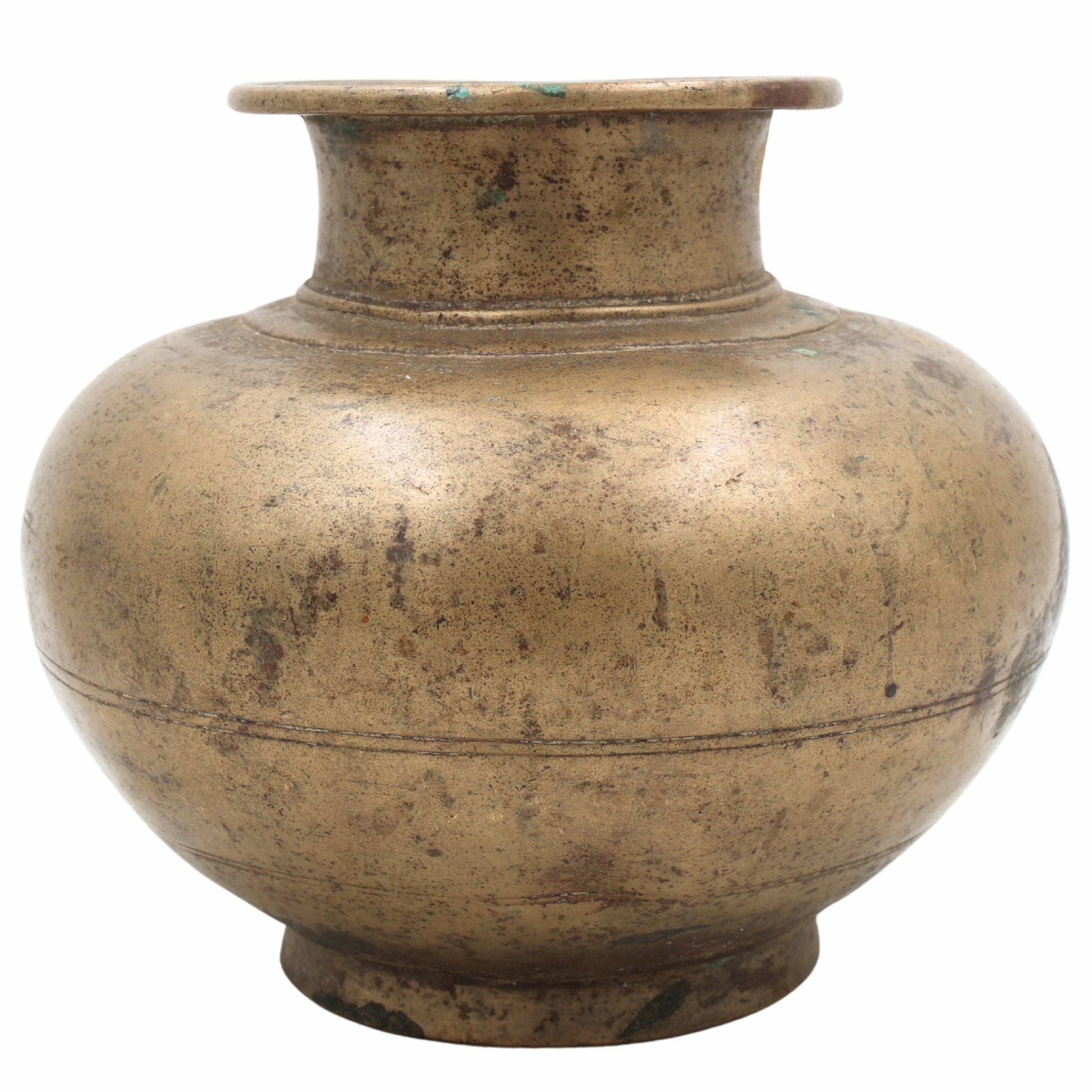 Bhunes Antique Brass Loota, Lota Poja Cambu, Water Loota, Jal Lota, Poja Cambu, Lotiya, Gangajali Stoup,Gold, 6.5 Inch, 1 Piece