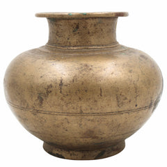 Bhunes Antique Brass Loota, Lota Poja Cambu, Water Loota, Jal Lota, Poja Cambu, Lotiya, Gangajali Stoup,Gold, 6.5 Inch, 1 Piece