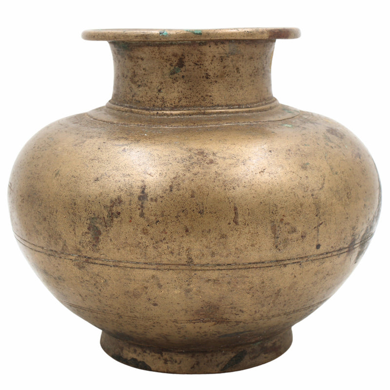 Bhunes Antique Brass Loota, Lota Poja Cambu, Water Loota, Jal Lota, Poja Cambu, Lotiya, Gangajali Stoup,Gold, 6.5 Inch, 1 Piece
