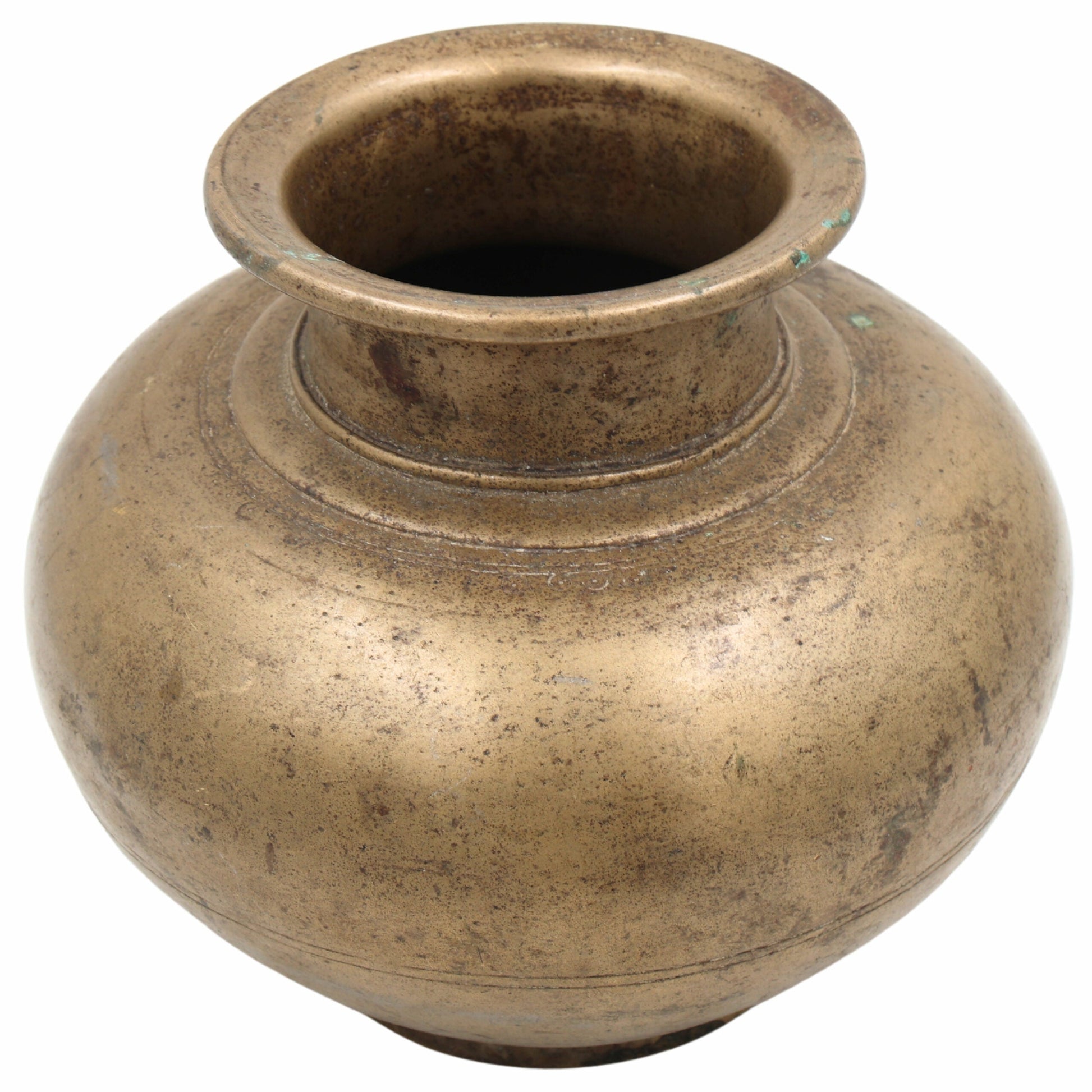 Bhunes Antique Brass Loota, Lota Poja Cambu, Water Loota, Jal Lota, Poja Cambu, Lotiya, Gangajali Stoup,Gold, 6.5 Inch, 1 Piece