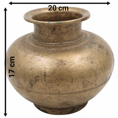 Bhunes Antique Brass Loota, Lota Poja Cambu, Water Loota, Jal Lota, Poja Cambu, Lotiya, Gangajali Stoup,Gold, 6.5 Inch, 1 Piece