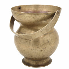 Handcrafted Brass Kamandal | Antique Pital Kamandalu Kalash for Ganga Jal, Pooja, Rishi-Sanyasi Use, Spiritual Tamba Lota, Hindu Vedic Water Pot,Gold, 6.5 Inch, 1 Piece