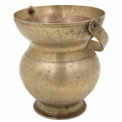 Handcrafted Brass Kamandal | Antique Pital Kamandalu Kalash for Ganga Jal, Pooja, Rishi-Sanyasi Use, Spiritual Tamba Lota, Hindu Vedic Water Pot,Gold, 6.5 Inch, 1 Piece