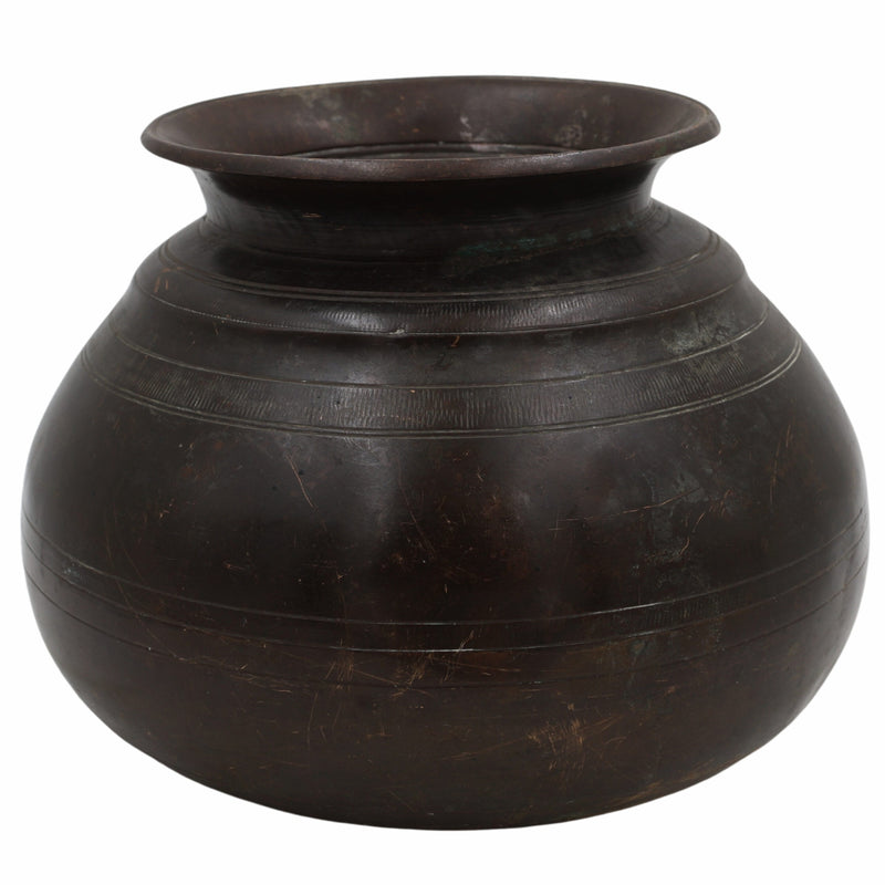 Bhunes Antique Brass Loota, Lota Poja Cambu, Water Loota, Jal Lota, Poja Cambu, Lotiya, Gangajali Stoup,Brown, 6 Inch, 1 Piece