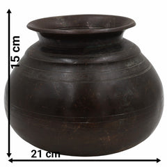 Bhunes Antique Brass Loota, Lota Poja Cambu, Water Loota, Jal Lota, Poja Cambu, Lotiya, Gangajali Stoup,Brown, 6 Inch, 1 Piece