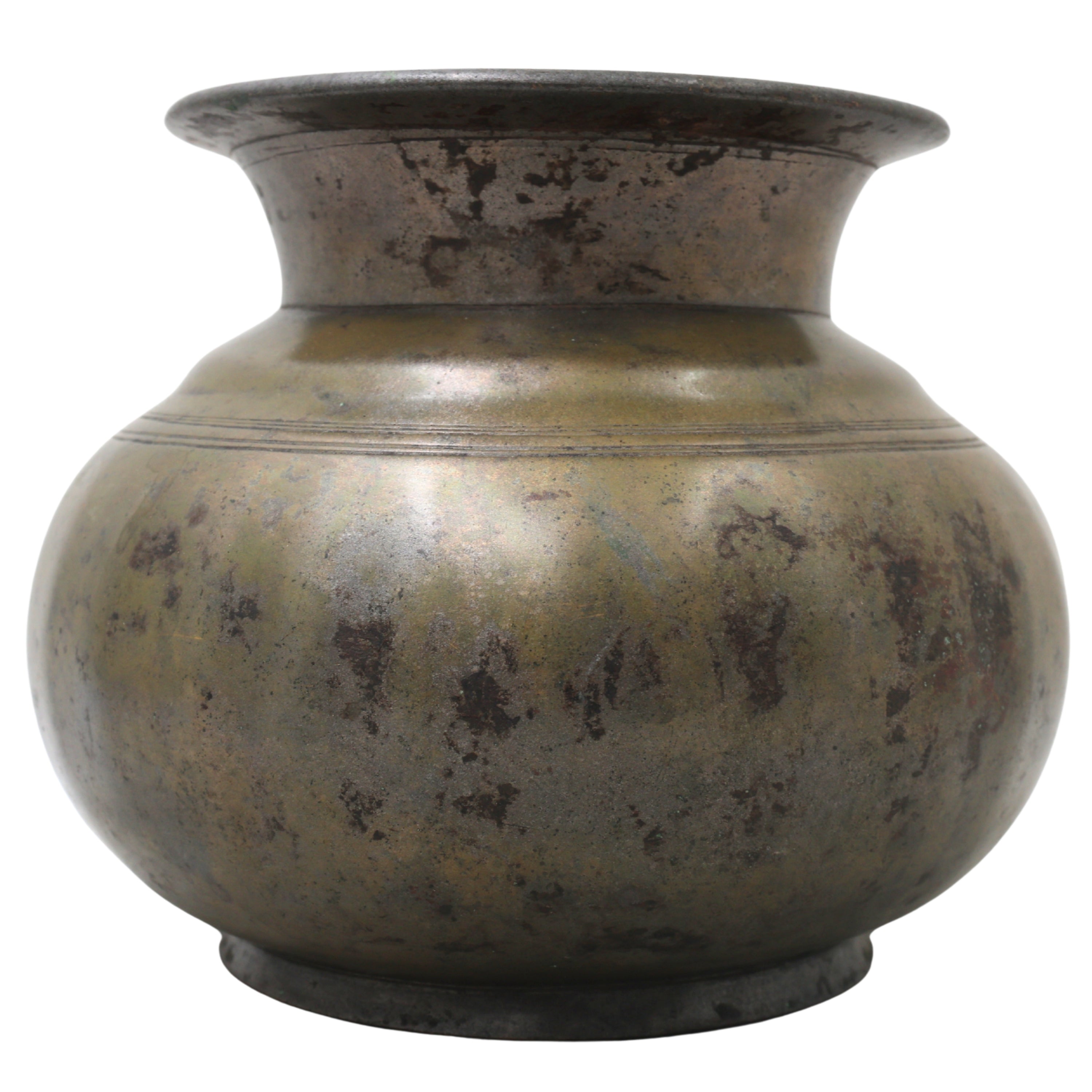 Brass Vintage Lota Lotiya Traditional Pooja Kalash Water Vessel Home Decor Giftware,Gold, 4.5 Inch, 1 Piece