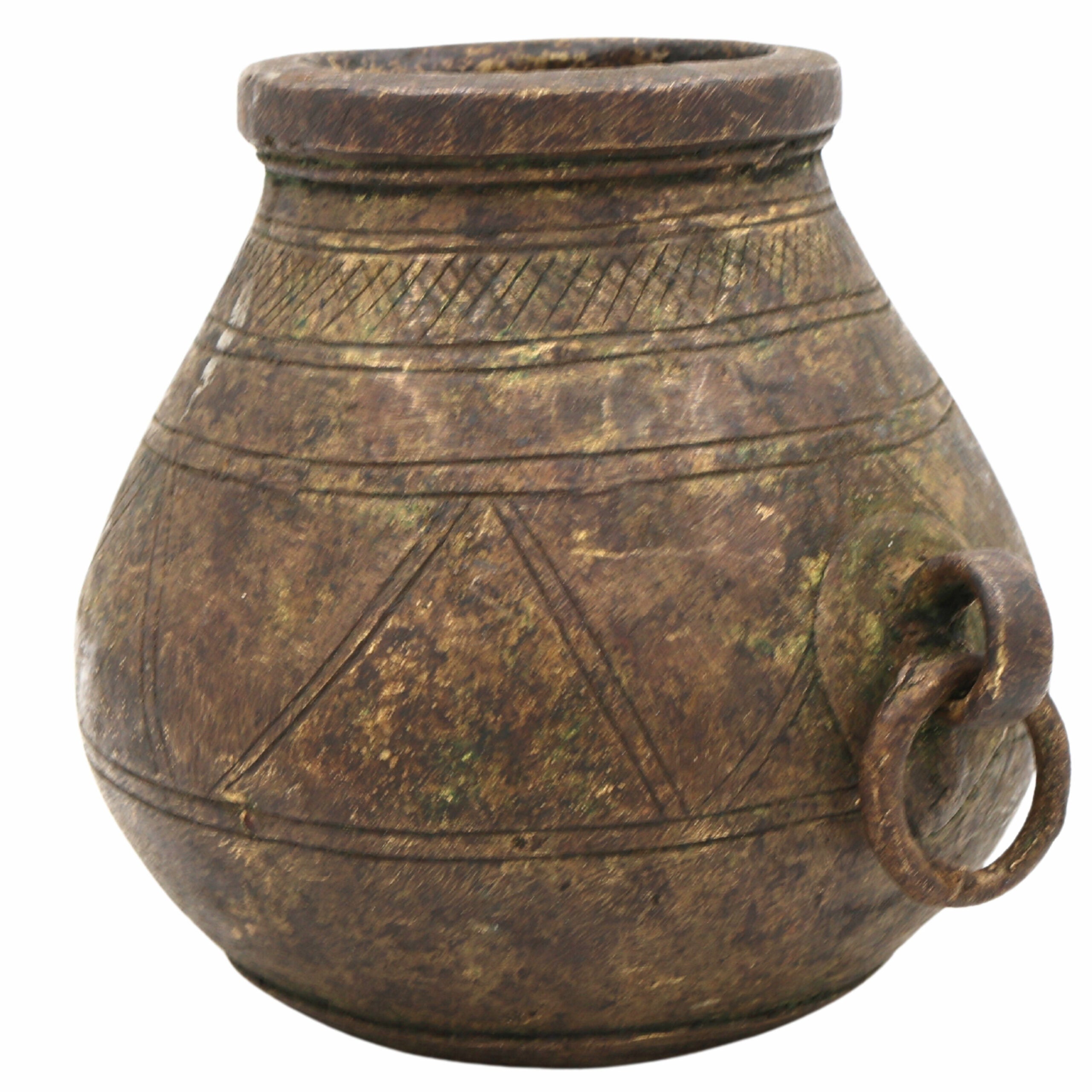 Bhunes Antique Brass Loota, Lota Poja Cambu, Water Loota, Jal Lota, Poja Cambu, Lotiya, Gangajali Stoup,Brown, 5.5 Inch, 1 Piece