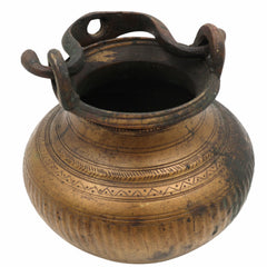 Bhunes Antique Brass Loota, Lota Poja Cambu, Water Loota, Jal Lota, Poja Cambu, Lotiya, Gangajali Stoup,Gold, 5.5 Inch, 1 Piece