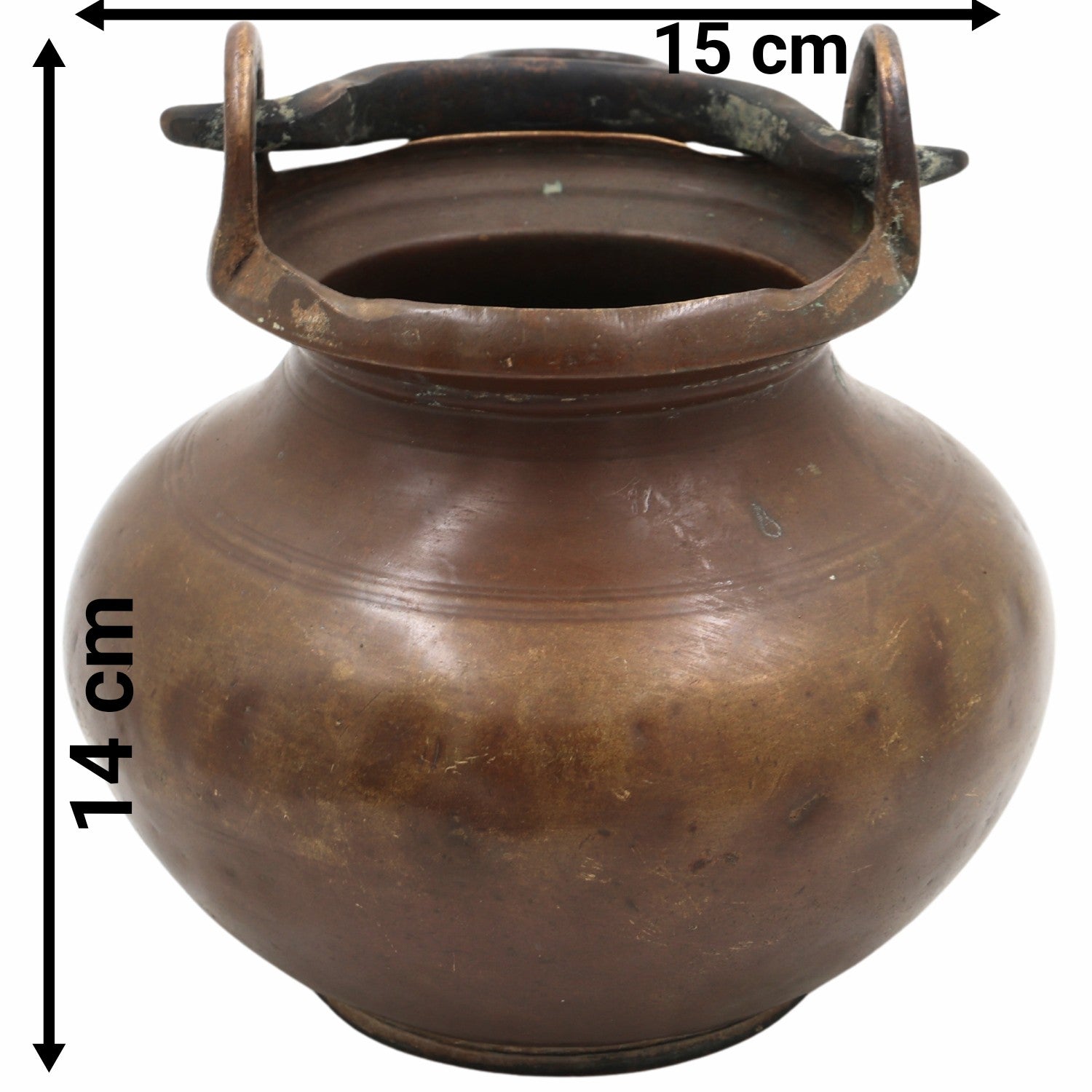 Bhunes Antique Brass Loota, Lota Poja Cambu, Water Loota, Jal Lota, Poja Cambu, Lotiya, Gangajali Stoup,Gold, 5.5 Inch, 1 Piece