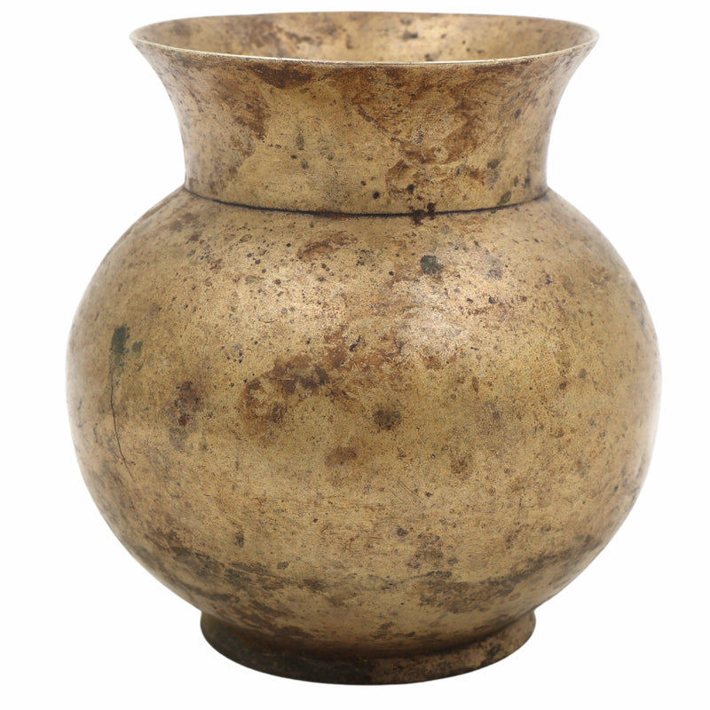 Bhunes Antique Brass Loota, Lota Poja Cambu, Water Loota, Jal Lota, Poja Cambu, Lotiya, Gangajali Stoup,Gold, 4.5 Inch, 1 Piece