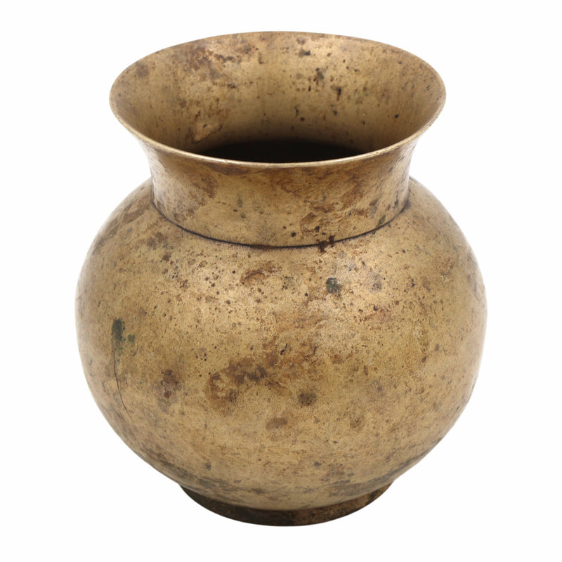 Bhunes Antique Brass Loota, Lota Poja Cambu, Water Loota, Jal Lota, Poja Cambu, Lotiya, Gangajali Stoup,Gold, 4.5 Inch, 1 Piece