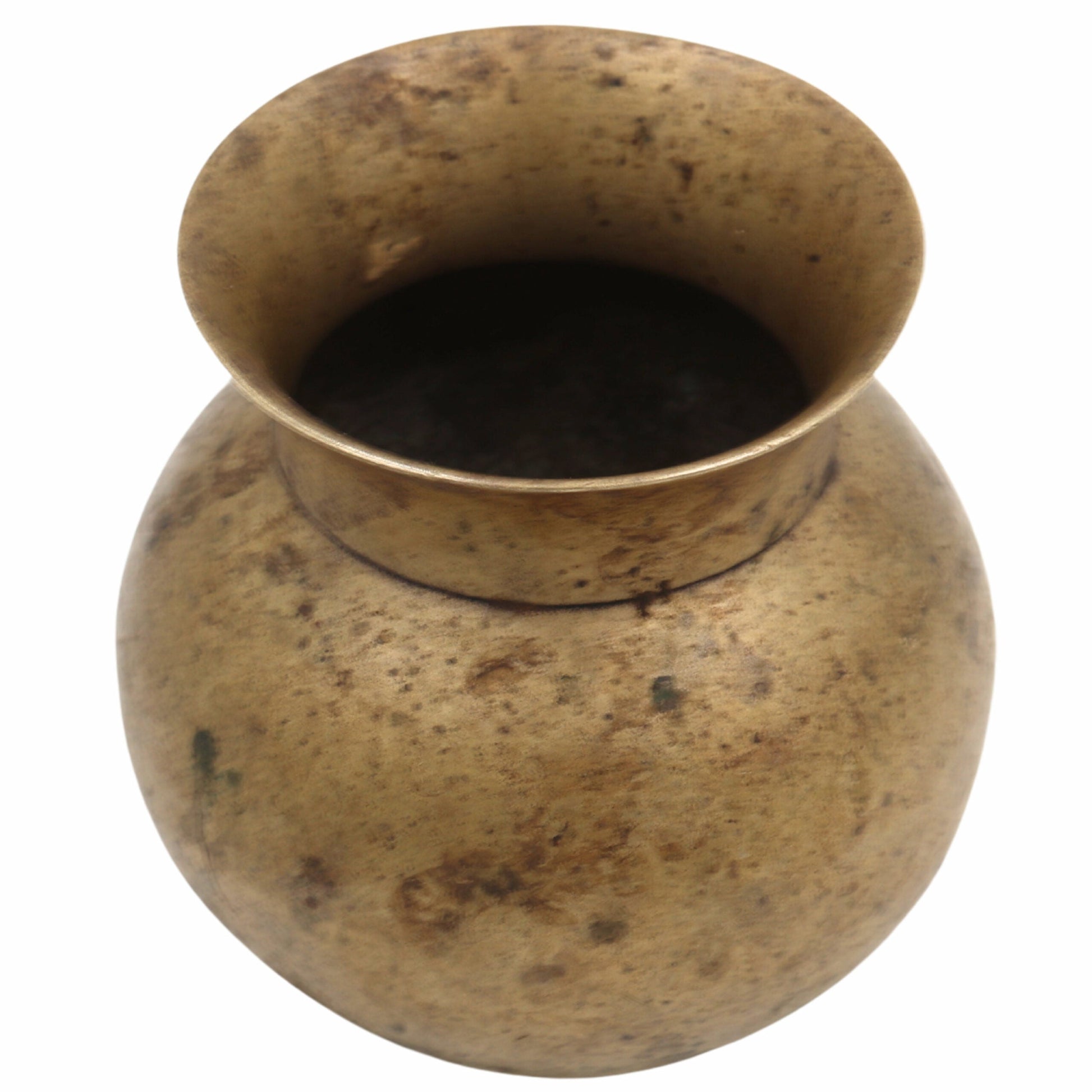 Bhunes Antique Brass Loota, Lota Poja Cambu, Water Loota, Jal Lota, Poja Cambu, Lotiya, Gangajali Stoup,Gold, 4.5 Inch, 1 Piece