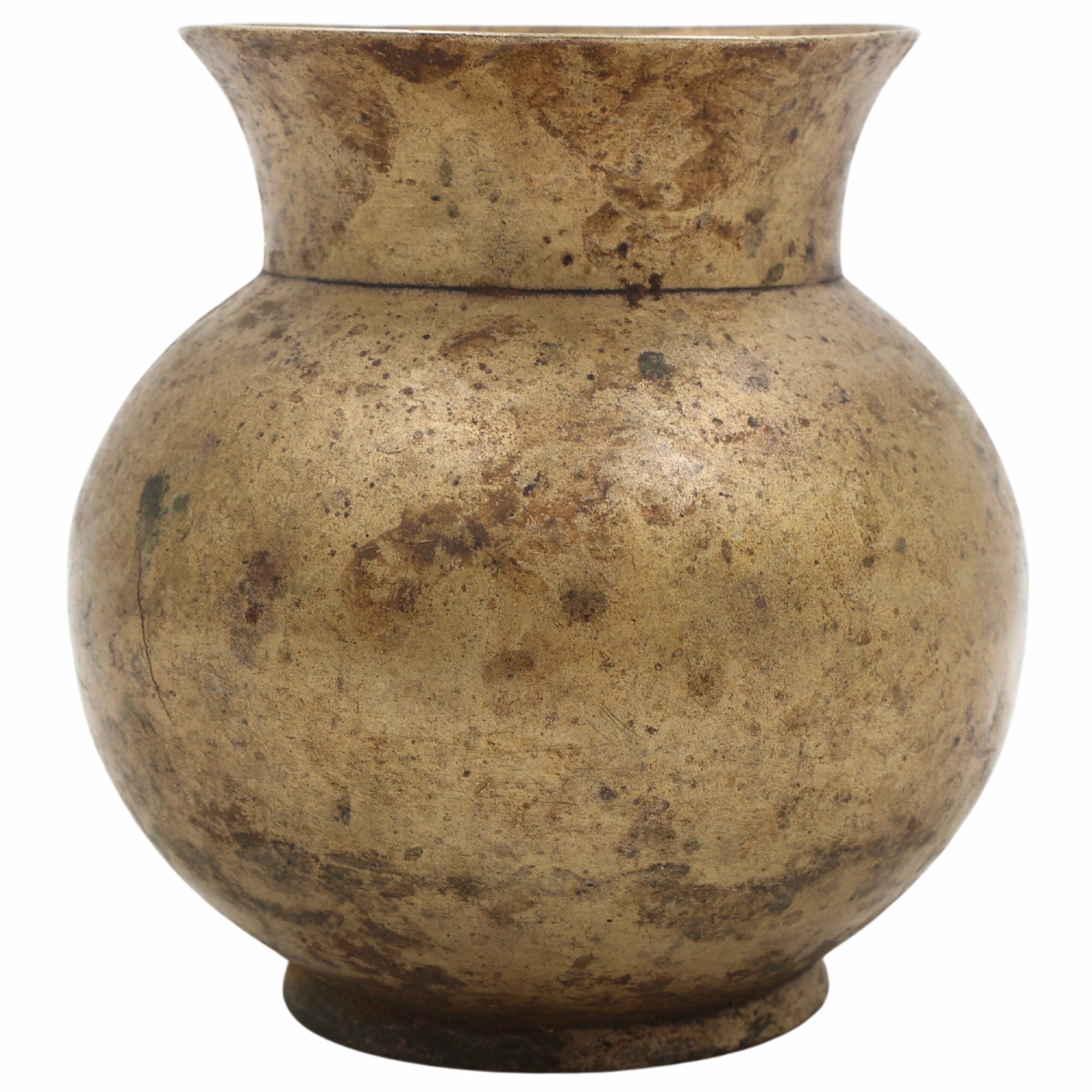 Bhunes Antique Brass Loota, Lota Poja Cambu, Water Loota, Jal Lota, Poja Cambu, Lotiya, Gangajali Stoup,Gold, 4.5 Inch, 1 Piece
