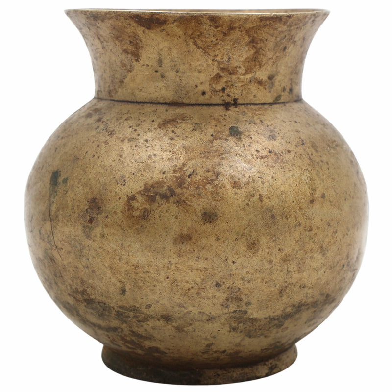 Bhunes Antique Brass Loota, Lota Poja Cambu, Water Loota, Jal Lota, Poja Cambu, Lotiya, Gangajali Stoup,Gold, 4.5 Inch, 1 Piece