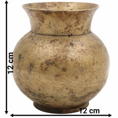 Bhunes Antique Brass Loota, Lota Poja Cambu, Water Loota, Jal Lota, Poja Cambu, Lotiya, Gangajali Stoup,Gold, 4.5 Inch, 1 Piece