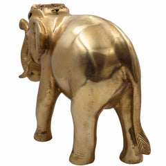 Handcrafted Brass Elephant,Traditional Hasti, Gajraj,Yanai Elephant for Vastu, Pooja & Home Decor,Gold, 12 Inch, 1 Piece