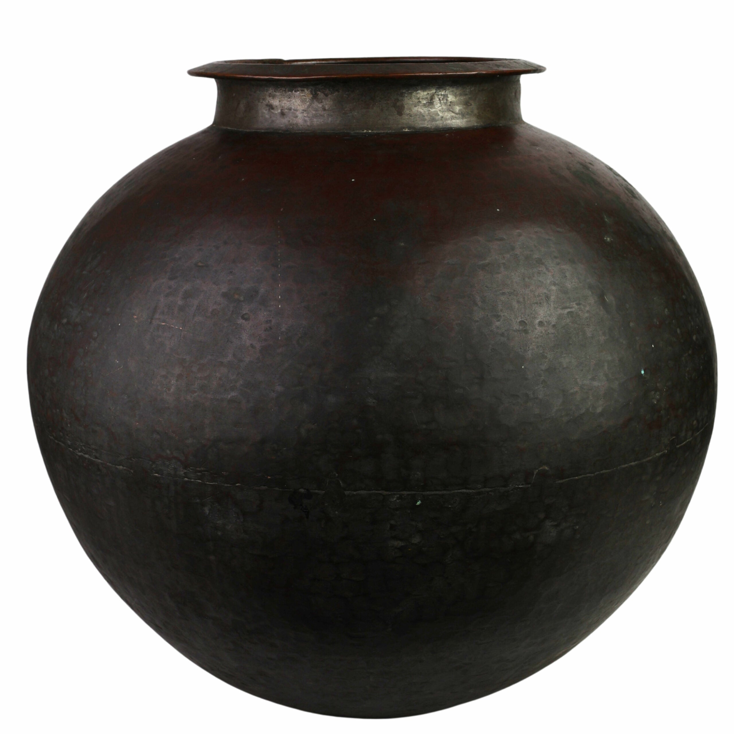 Handcrafted Vintage Peetal Brass Pot – Antique Kalash Urli Bhagona | Traditional Pital Pittal Matka for Home Decor, Temple, Pooja & Collectors,Gold, 17.5 Inch, 1 Piece