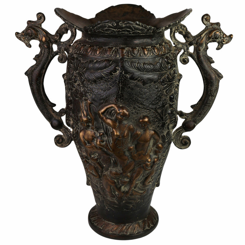 Handcrafted Brass Planter Pot,  Antique Pittal Ka Katora for Murti, Moorti, Vigraha, Pratima, Devara, Temple & Home Décor,Brown, 21.5 Inch, 1 Piece
