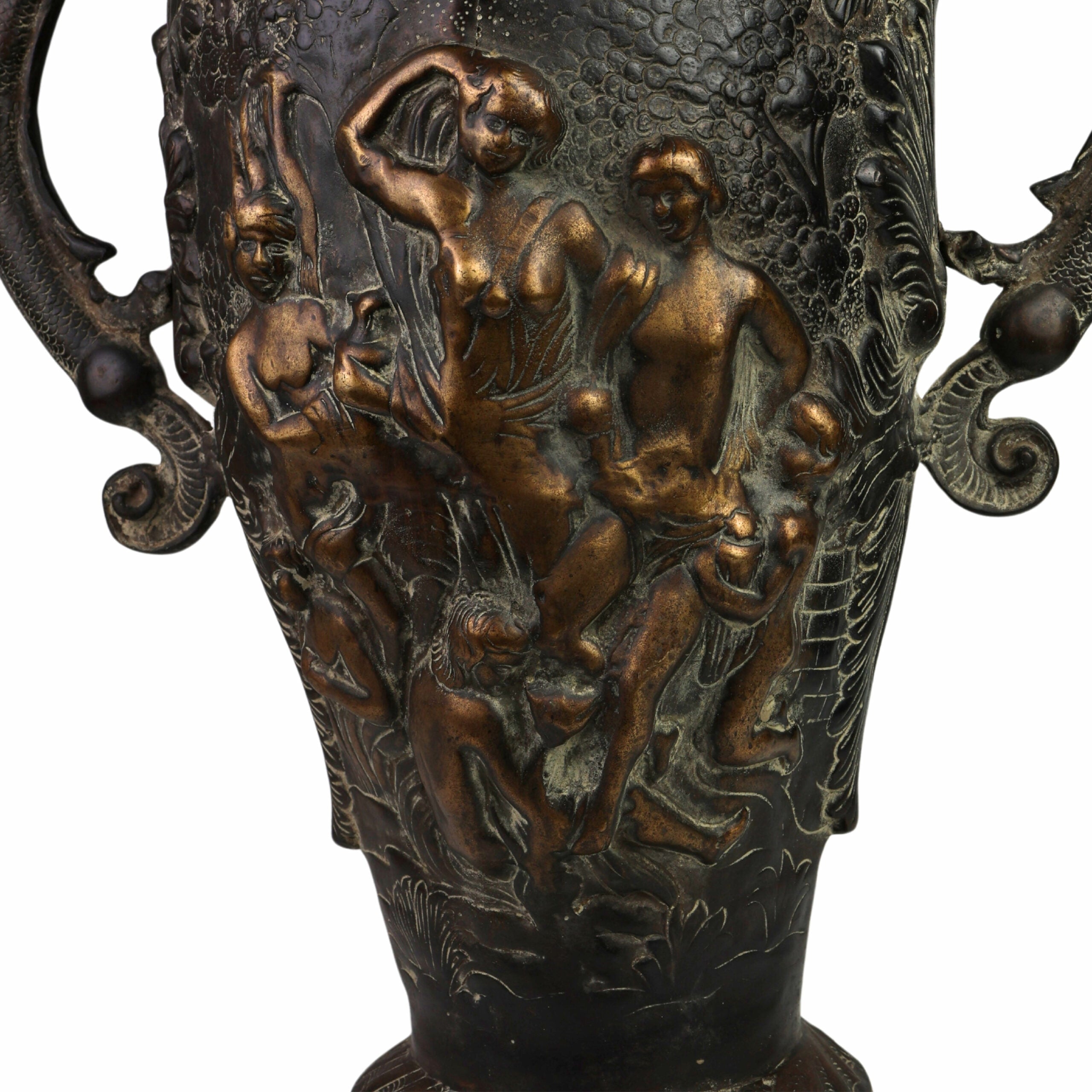 Handcrafted Brass Planter Pot,  Antique Pittal Ka Katora for Murti, Moorti, Vigraha, Pratima, Devara, Temple & Home Décor,Brown, 21.5 Inch, 1 Piece