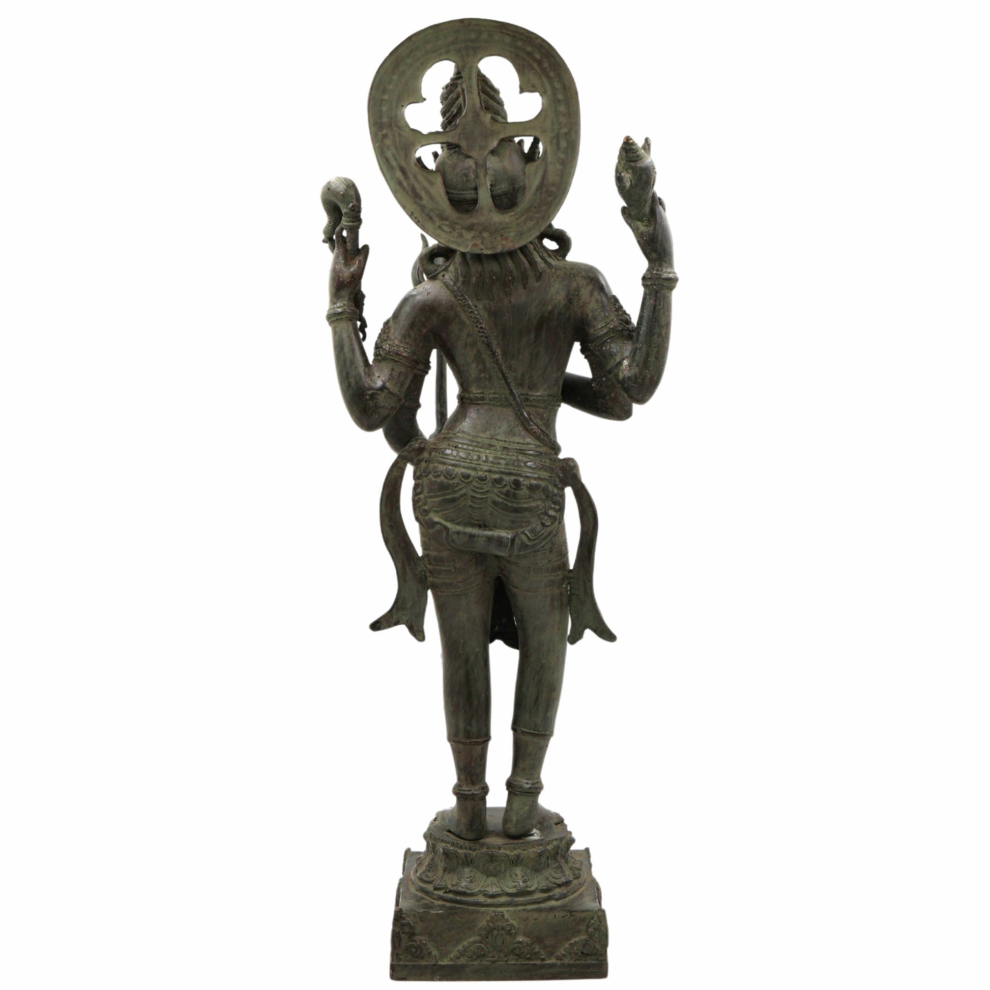 Brass Shiva Idol – Mahadev, Bholenath, Adiyogi, Nataraja, Rudra Murti for Home Temple, Pooja, Decor & Gift,Gold, 21.5 Inch, 1 Piece