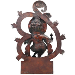 Handcrafted Brass Ganesha Idol | Vinayaka Ganpati Murti | Vighnaharta Ekadanta Pillaiyar Statue for Pooja, Home Decor & Gifting,Brown, 17 Inch, 1 Piece