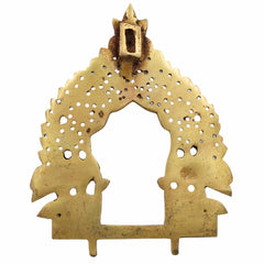 Brass Traditional Prabhavali Frame, Handcrafted Arch Wall Hanging For Home Temple & Decor, Gold, 6.5 Inch, 1 Piece