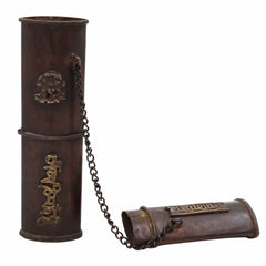 Handcrafted Brass Farman Dhoop Stand, Peetal Agarbatti Holder, Sambrani Burner & Antique Scroll Box for Pooja, Ibadat, Ardas & Home Mandir Decor,Gold, 9 Inch, 1 Piece