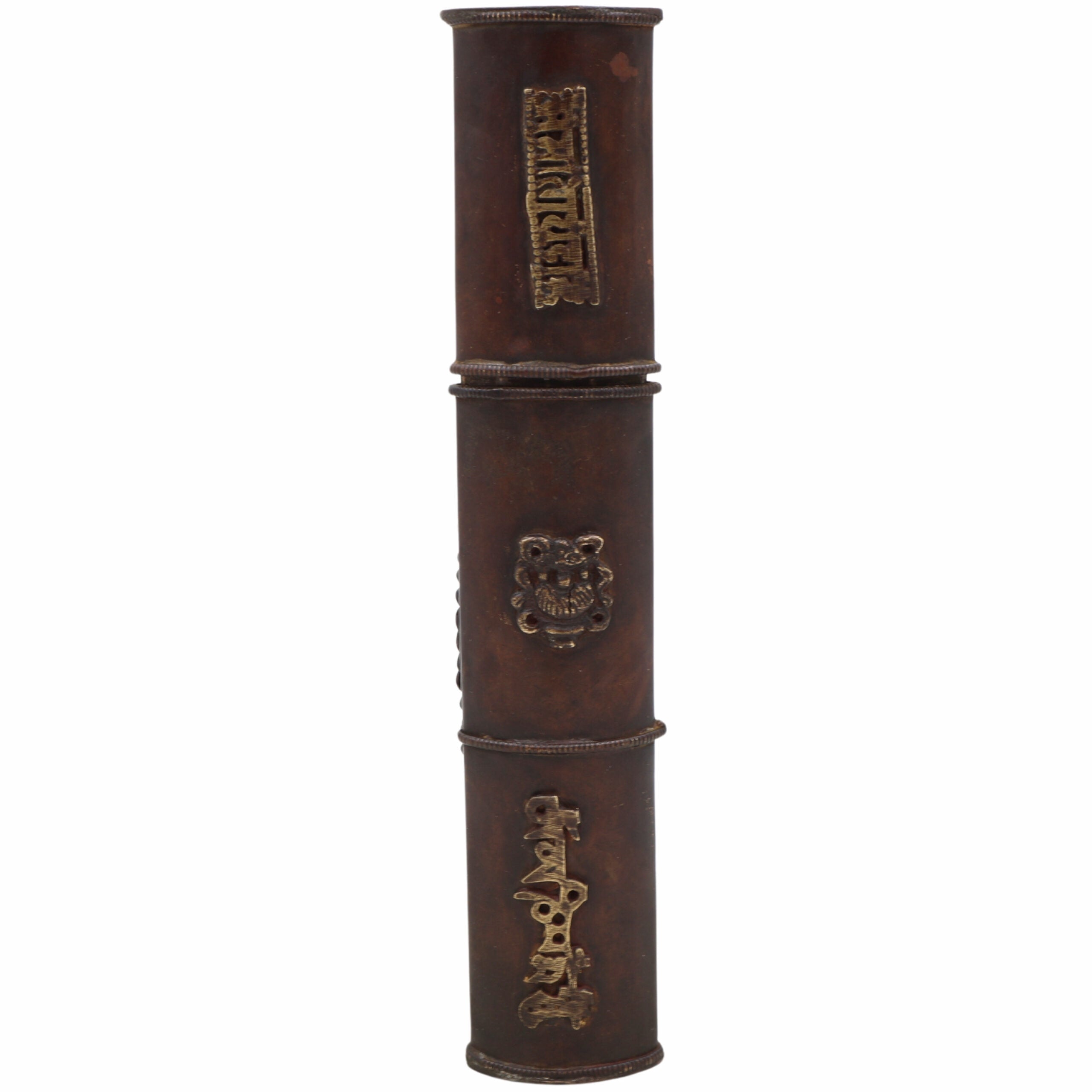 Handcrafted Brass Farman Dhoop Stand, Peetal Agarbatti Holder, Sambrani Burner & Antique Scroll Box for Pooja, Ibadat, Ardas & Home Mandir Decor,Gold, 9 Inch, 1 Piece