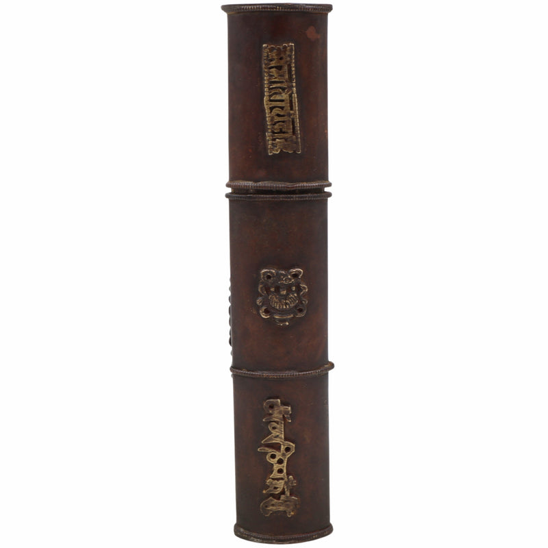 Handcrafted Brass Farman Dhoop Stand, Peetal Agarbatti Holder, Sambrani Burner & Antique Scroll Box for Pooja, Ibadat, Ardas & Home Mandir Decor,Gold, 9 Inch, 1 Piece