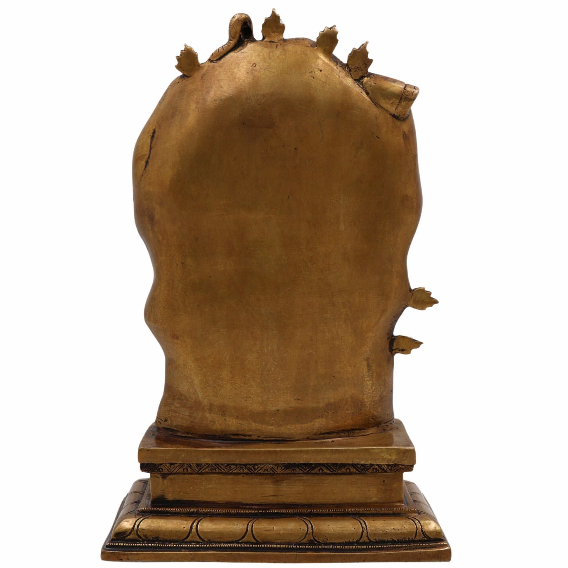 Brass Gajasurasamhara Murti | Gaja Samhara Shiva Idol | Gajasura Samharamoorthy Statue | Antique Finish Pital Moorthi for Home Temple & Puja Decor,Gold, 10.5 Inch, 1 Piece