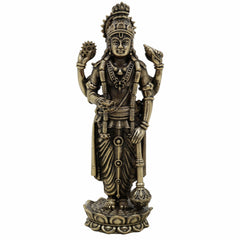 Vishnu Idol – Narayana Murti, Hari Vigraham, Madhava Pratima, Govinda Krishna Moorti, Achyuta Mukunda Statue for Home, Temple, Pooja Room, Meditation,Gold, 4 Inch, 1 Piece