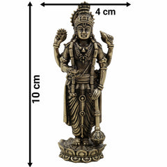 Vishnu Idol – Narayana Murti, Hari Vigraham, Madhava Pratima, Govinda Krishna Moorti, Achyuta Mukunda Statue for Home, Temple, Pooja Room, Meditation,Gold, 4 Inch, 1 Piece