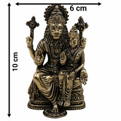 Lakshmi Narasimha Swamy Brass Idol – Ugra Narasimha Murti | Lakshmi Narasimhar Peetal Statue for Pooja, Decor & Gift,Gold, 4 Inch, 1 Piece