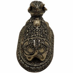 Handcrafted Brass Nandi, Nandikeshwara Basava, Shiva Vahana Vrishabha for Puja, Vastu & Home Decor,Gold, 2 Inch, 1 Piece