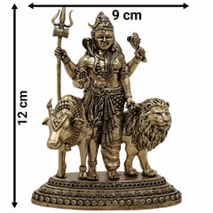 Brass Ardhanarishvara Idol – Shiva Parvati Murti | Ardhanari Arthanari Pital Statue for Home Temple, Puja & Gifts,Gold, 4.5 Inch, 1 Piece