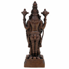Copper Tirupati Balaji Idol | Lord Venkateswara Srinivasa Govinda Murti | Tamra Venkatesha Statue for Pooja Mandir Home Decor & Gifts,Brown, 4 Inch, 1 Piece