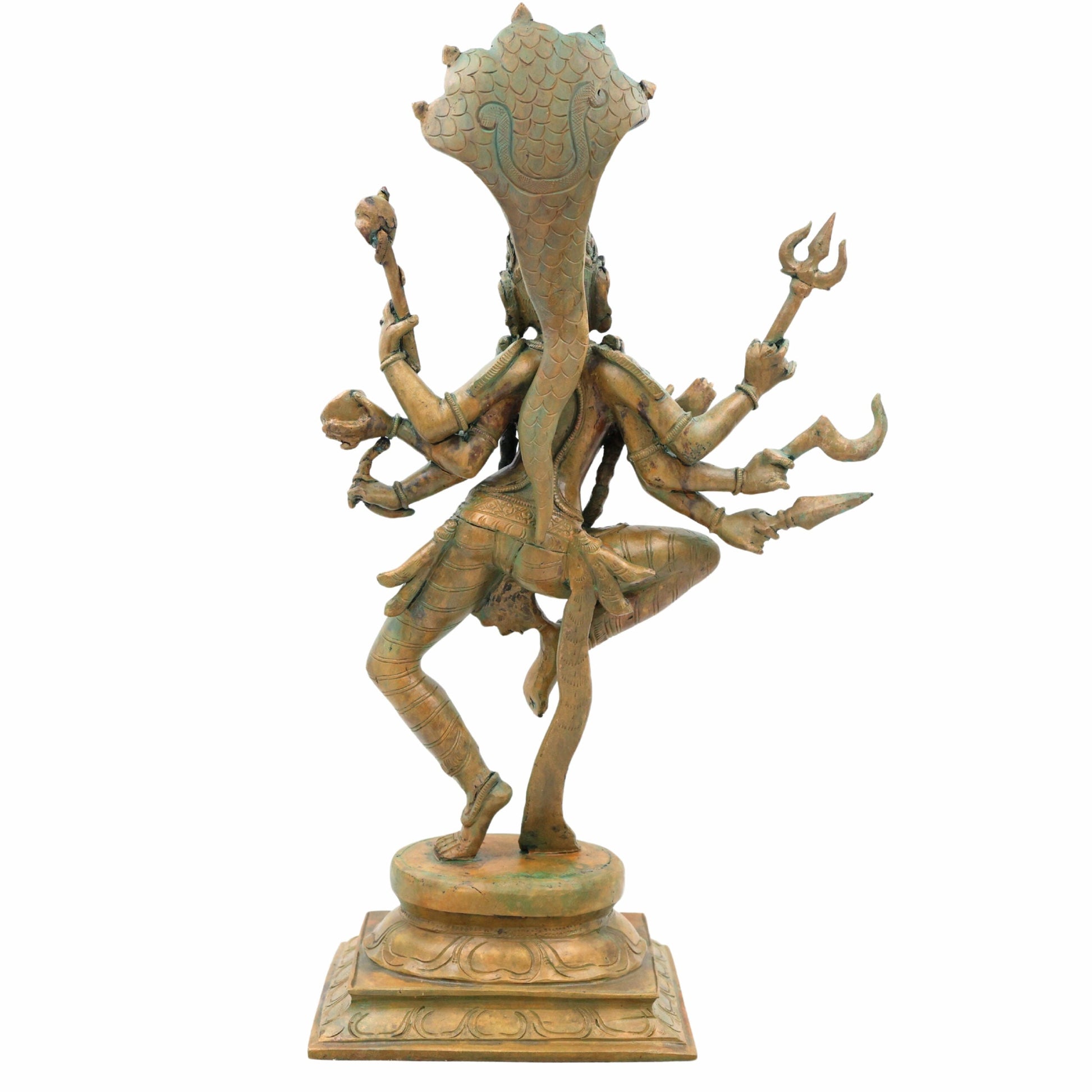 Bronze Kali Durga Adi Shakti Idol | Handcrafted Panchaloha Mahakali Chamunda Bhadrakali Statue | Chola Art Devi Murti for Pooja, Temple & Home Decor",Brown, 18.5 Inch, 1 Piece