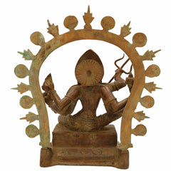 Bronze Kali | Durga | Adi Shakti Idol – Handcrafted Panchaloha Mahakali Murti in Chola Art | Bhadrakali | Chamunda | Mahadevi Statue for Pooja & Home Temple,Brown, 11 Inch, 1 Piece