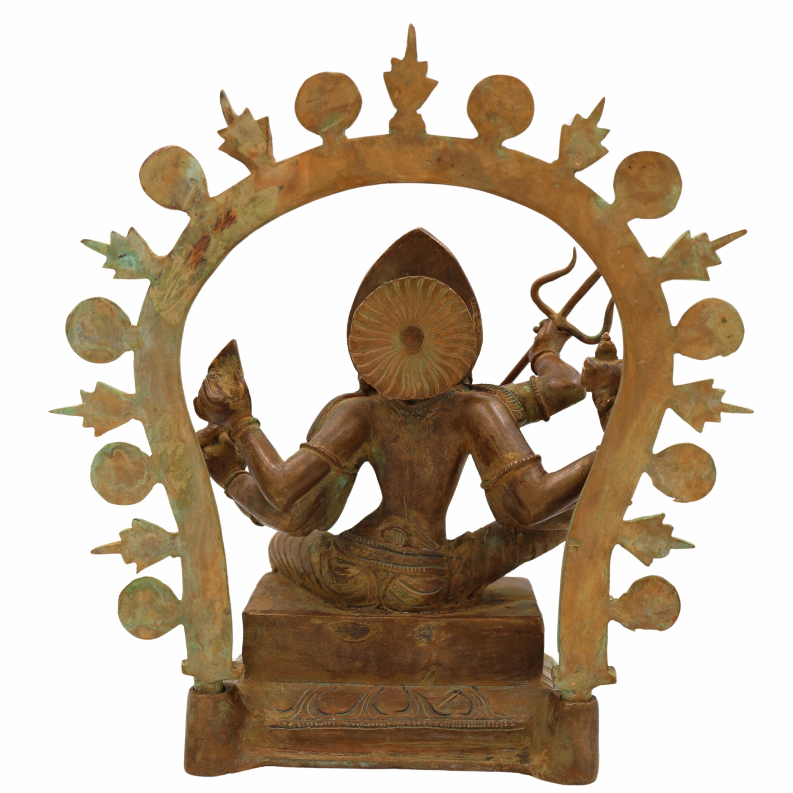 Bronze Kali | Durga | Adi Shakti Idol – Handcrafted Panchaloha Mahakali Murti in Chola Art | Bhadrakali | Chamunda | Mahadevi Statue for Pooja & Home Temple,Brown, 11 Inch, 1 Piece