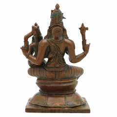Handcrafted Bronze Shiva Parvati Idol – Uma Maheshwara | Ardhanarishvara Panchaloha Silai | Chola Style Nataraja Shakti Sculpture for Home Temple Decor,Brown, 6.5 Inch, 1 Piece