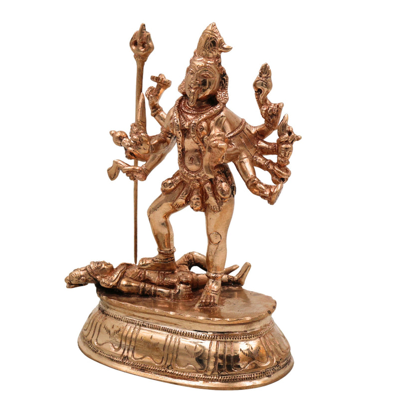 Bronze Kali Idol – Mahakali, Chamundeshwari, Bhadrakali, Adi Shakti Murti for Pooja, Home Temple & Decor,Gold, 6 Inch, 1 Piece