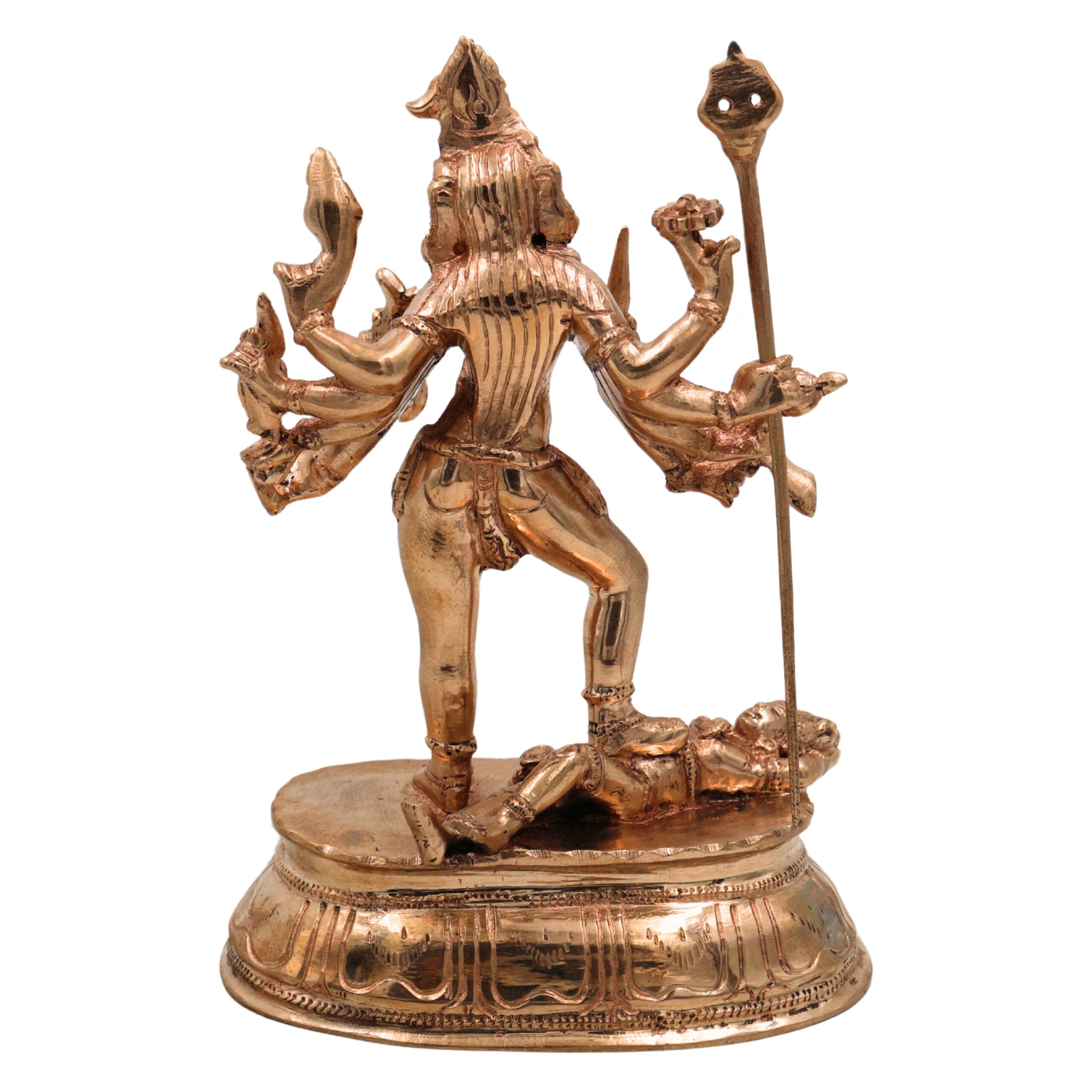 Bronze Kali Idol – Mahakali, Chamundeshwari, Bhadrakali, Adi Shakti Murti for Pooja, Home Temple & Decor,Gold, 6 Inch, 1 Piece