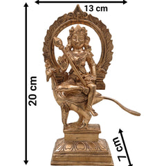 Handcrafted Bronze Panchaloha Murugan Idol – Kartikeya | Skanda | Subramanya | Vel Murugan | Chola Art South Indian Temple Sculpture,Gold, 8 Inch, 1 Piece