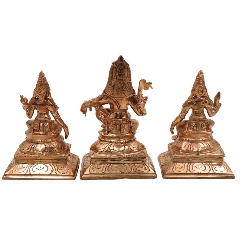 Bronze Panchaloha Shasta Aiyanar Idol with Poorna & Pushkala | Handmade Ayyanar Silai | Sastha Iyyanar Grama Devata Statue | Chola Art Kula Deivam Murti,Gold, 4.5 Inch, 1 Piece