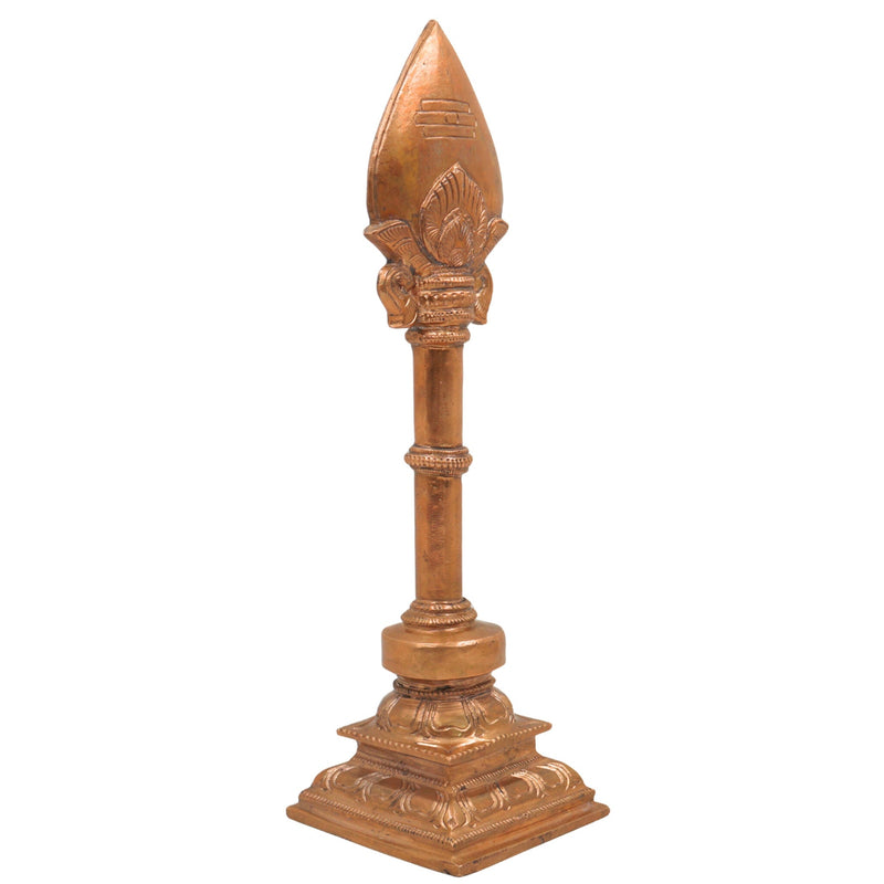 Panchaloha Bronze Murugan Vel, Divine Shakti Vel, Subramanya Vel, Kumara Vel, Velayutha Spear for Pooja, Abhishekam & Temple Decor, Gold, 12.5 Inch, 1 Piece