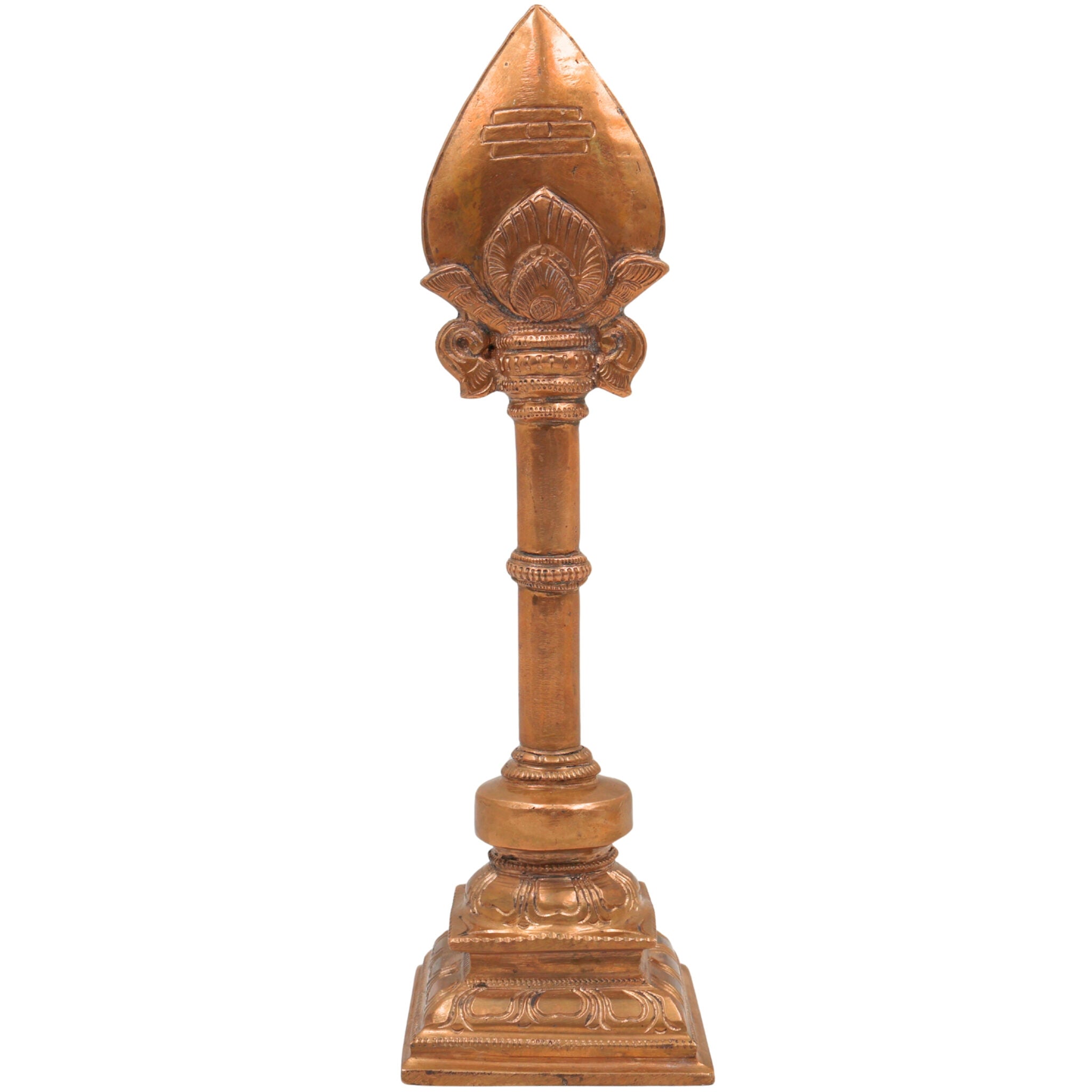 Panchaloha Bronze Murugan Vel, Divine Shakti Vel, Subramanya Vel, Kumara Vel, Velayutha Spear for Pooja, Abhishekam & Temple Decor, Gold, 12.5 Inch, 1 Piece